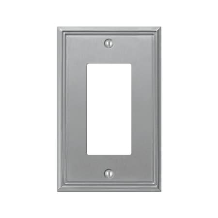 Amerelle Amerelle Metro Brushed Nickel 1 gang Die-Cast Metal Decorator Wall Plate 1 pk 77RBN